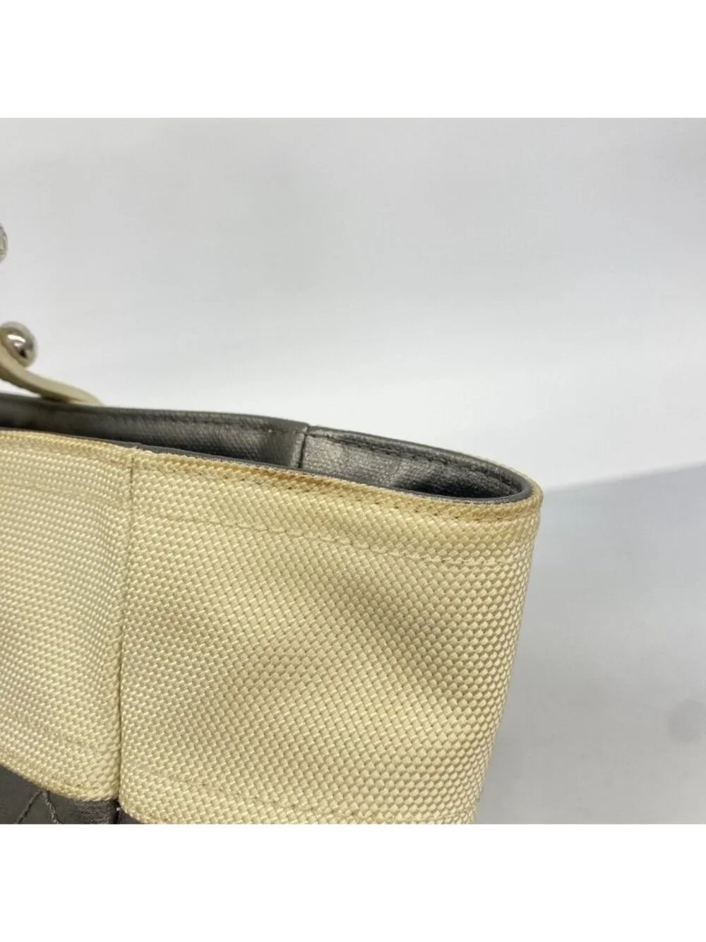 Chanel Tote Paris Biarritz Leather Silver Beige - Picture 8 of 10